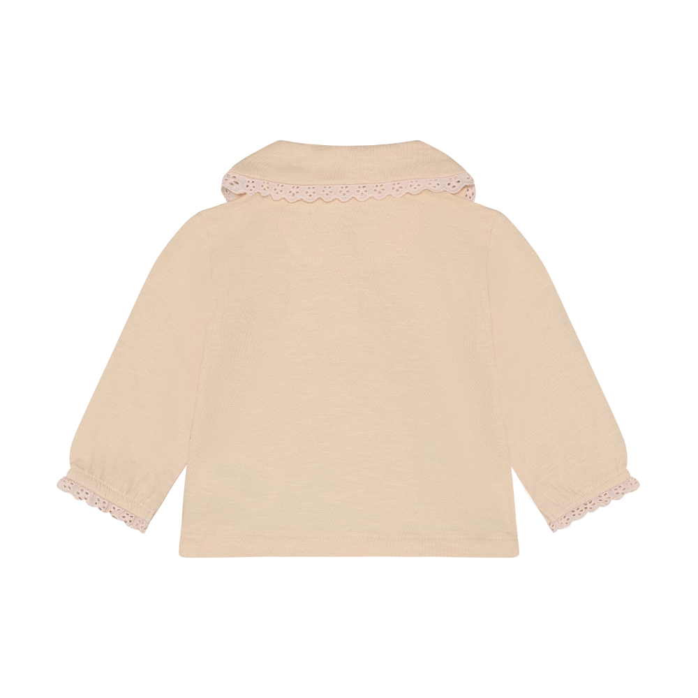 Blouse Sand Ruffled Collar