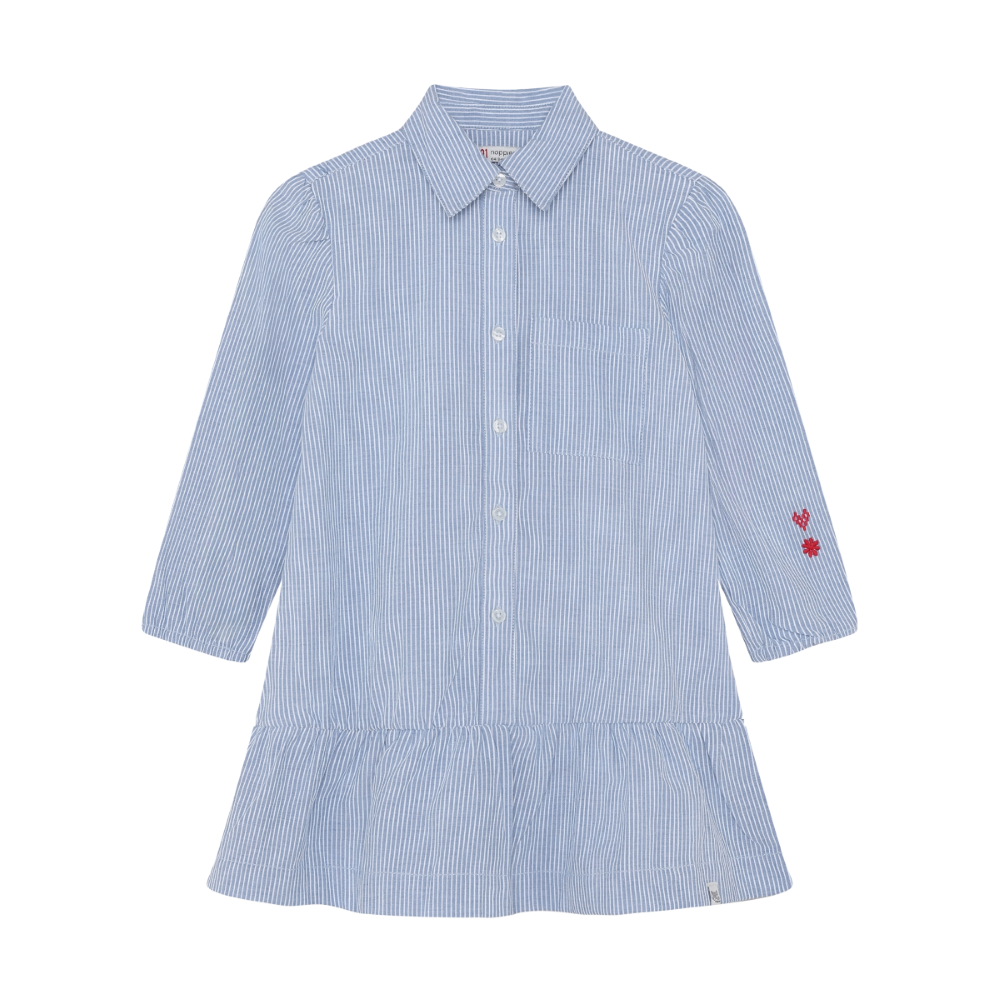 Dress Midi Stripe Blue White