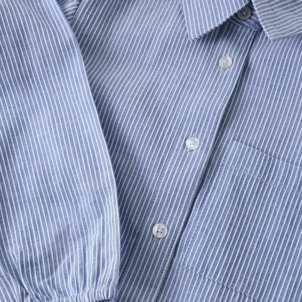 Dress Midi Stripe Blue White