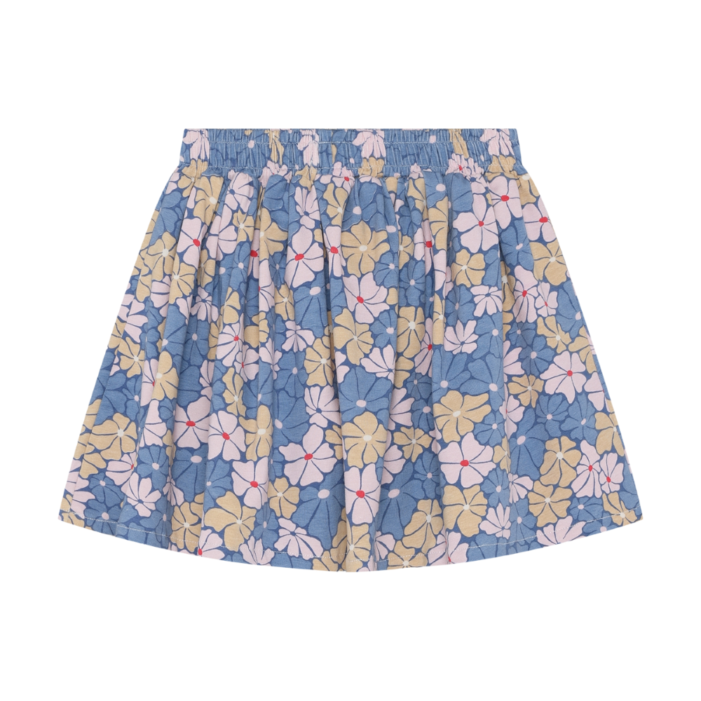 Skirt Midi Blue Flowers