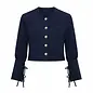 Jacket Top Bows Gold Details Navy/Beige/Black