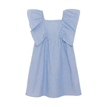 Dress Woven Stripe Blue White
