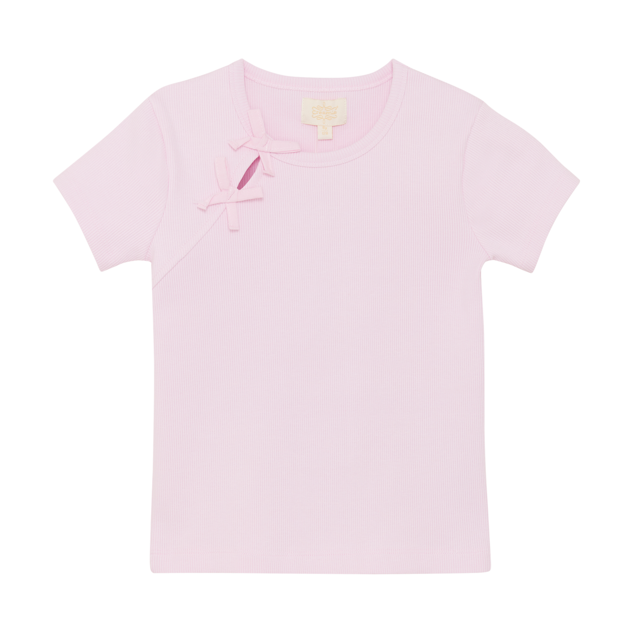 Tshirt Rib Bows Pink/Blue
