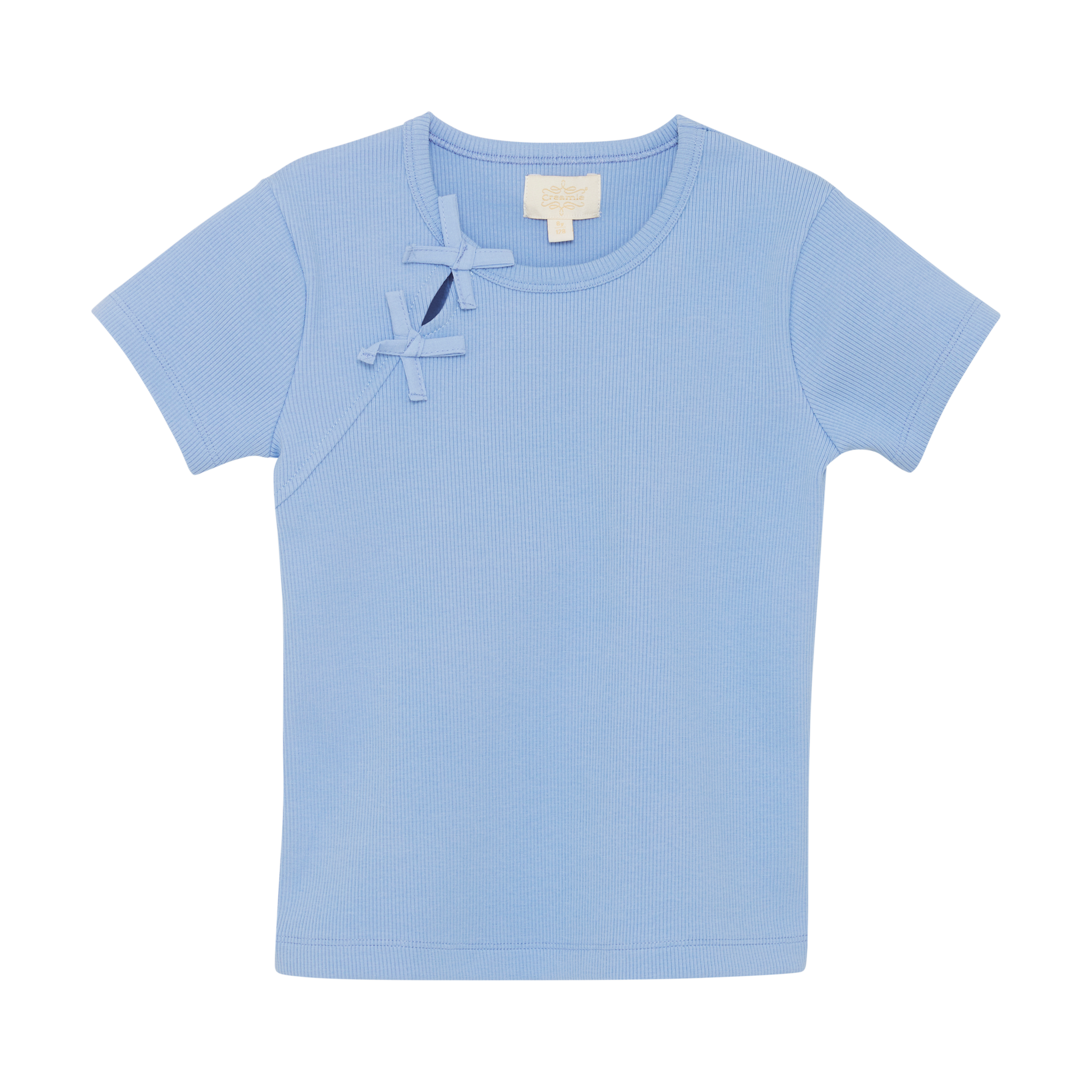 Tshirt Rib Bows Pink/Blue