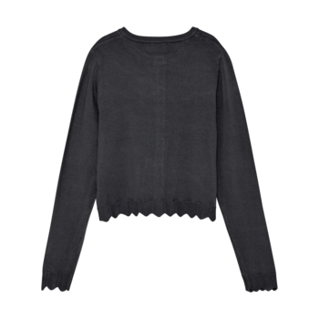Cardigan Pointelle Grey/White