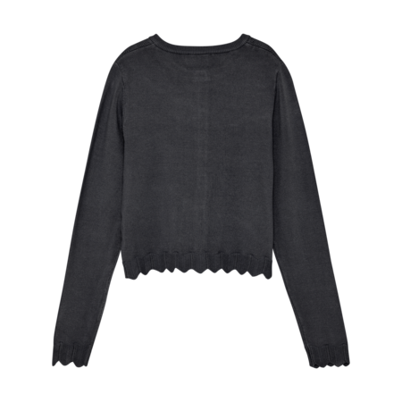 Cardigan Pointelle Grey/White