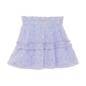 Skirt Lurex Stripe Flowers Blue Purple