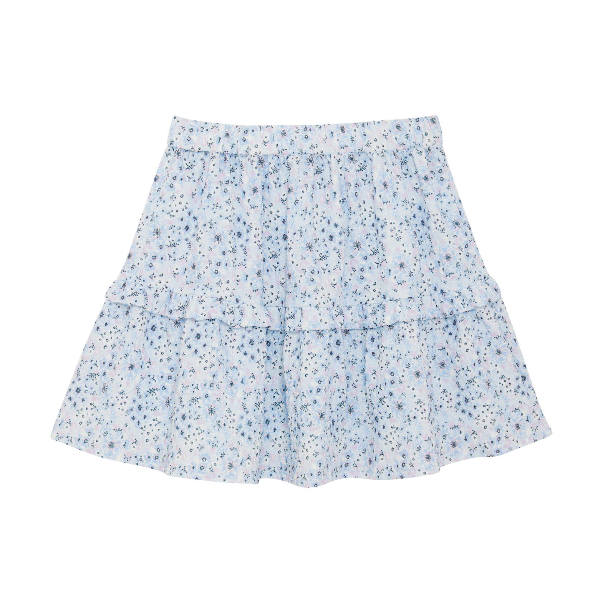 Skirt Structure Light Blue Flowers
