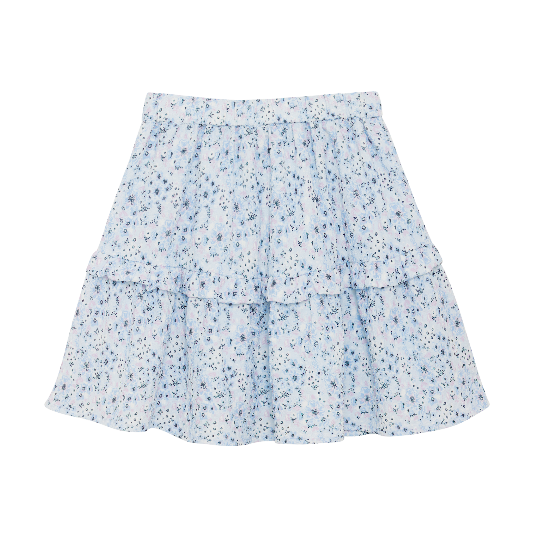 Skirt Structure Light Blue Flowers