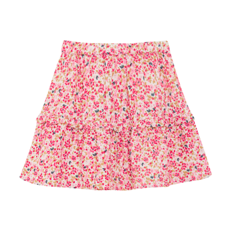 Skirt Structure Flowers Pink Red