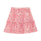 Skirt Structure Flowers Pink Red