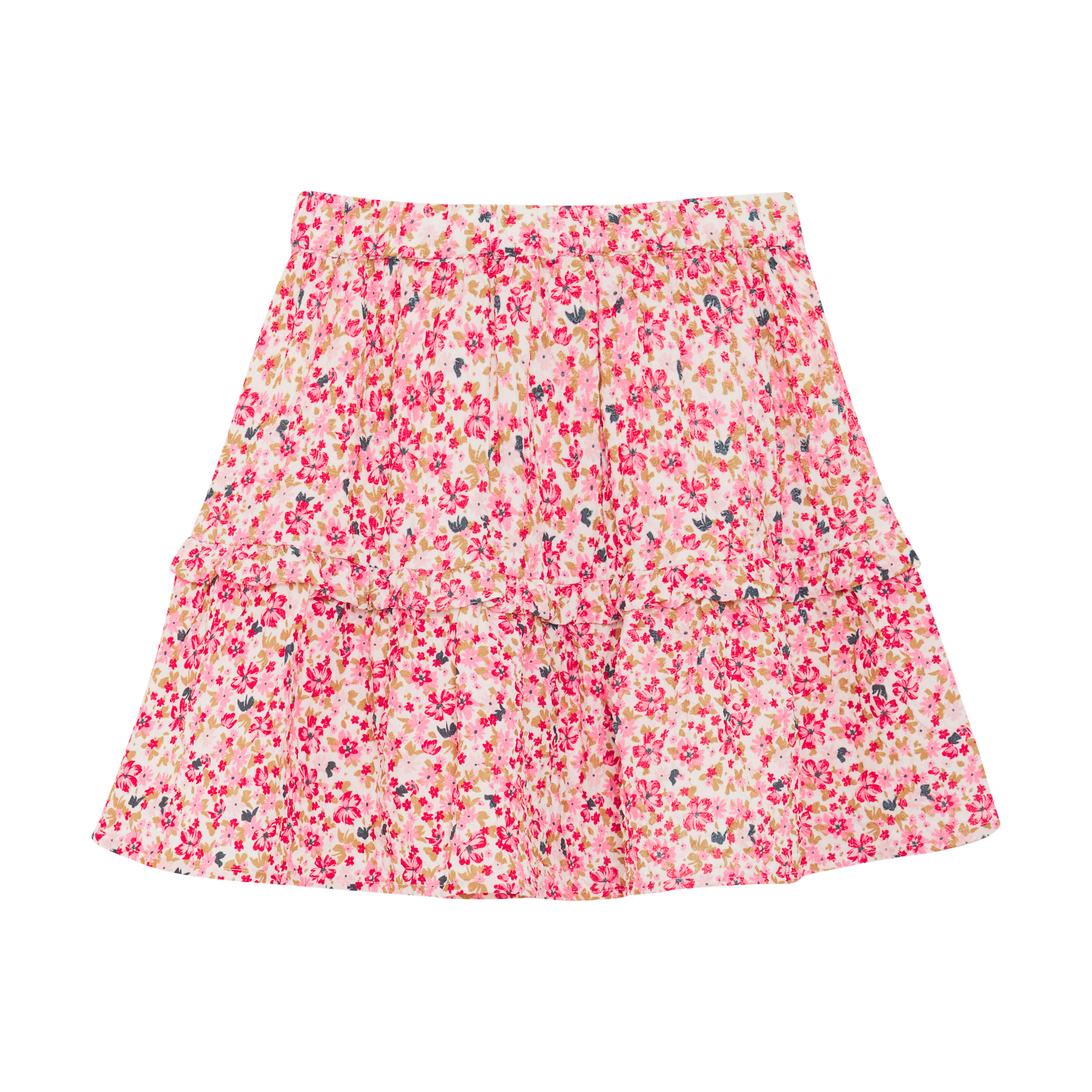 Skirt Structure Flowers Pink Red