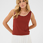 CRRibba Top White/Burgundy
