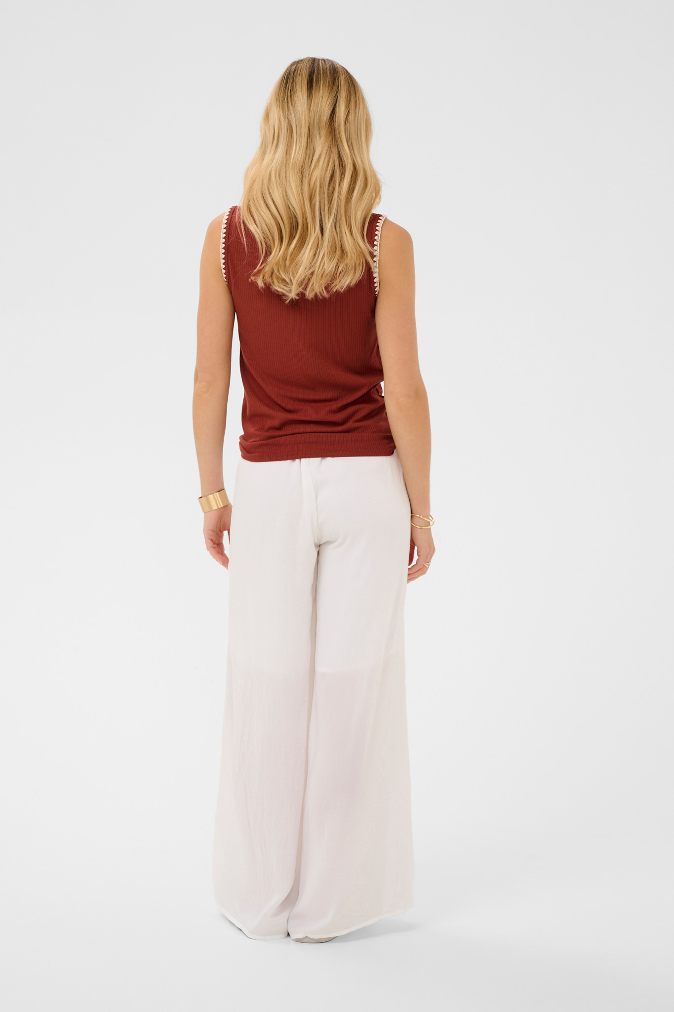 CRRibba Top White/Burgundy