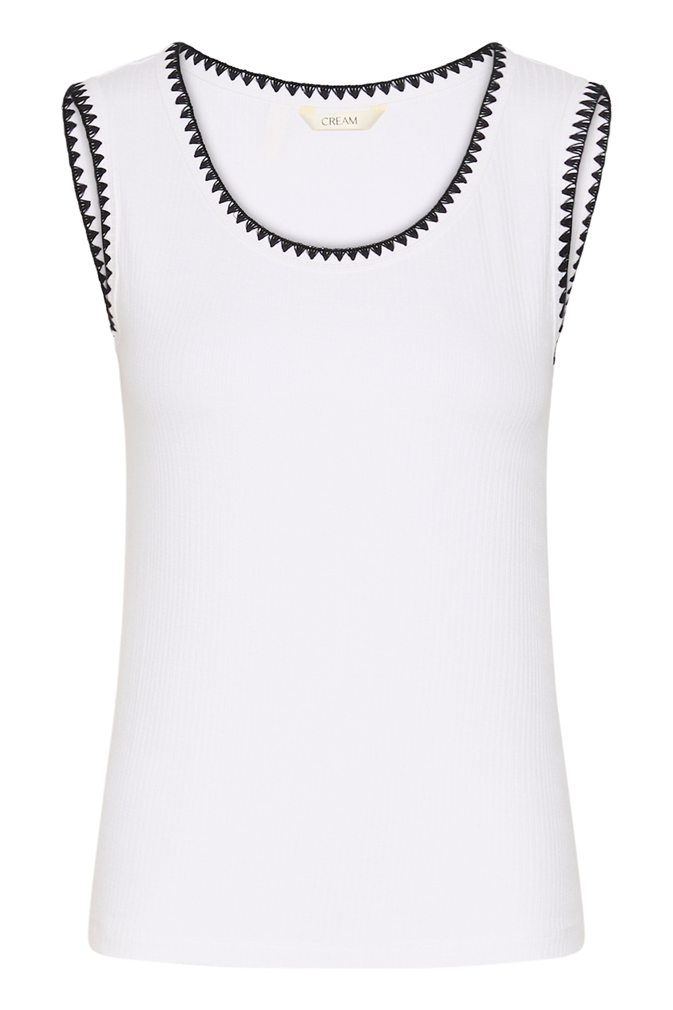 CRRibba Top White/Burgundy