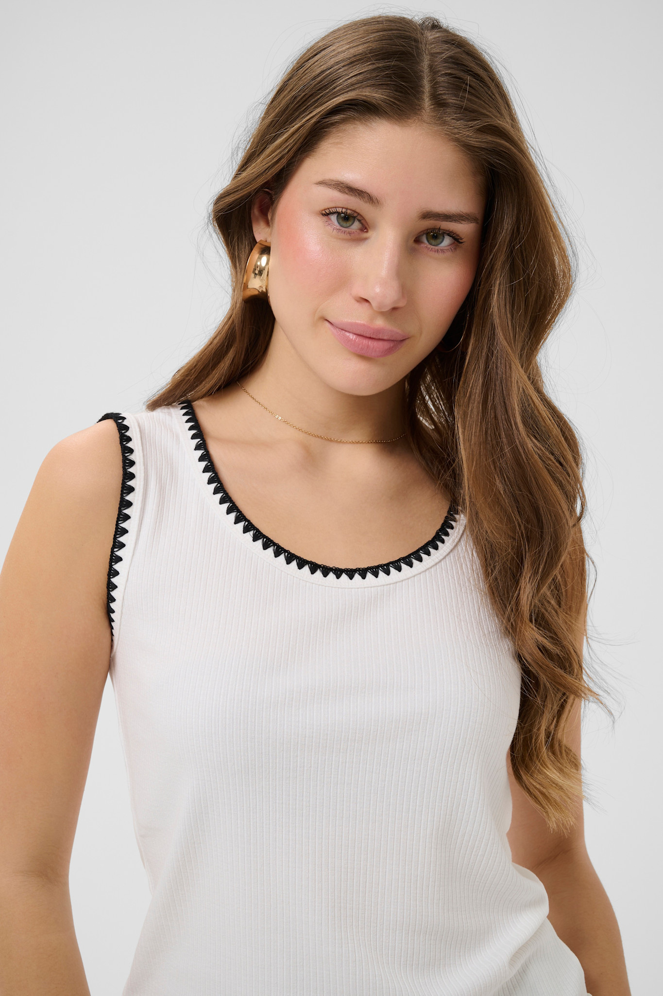 CRRibba Top White/Burgundy