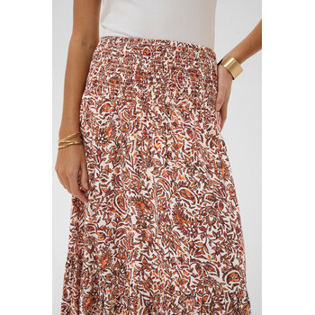 CRTiah Skirt Orange Flowered