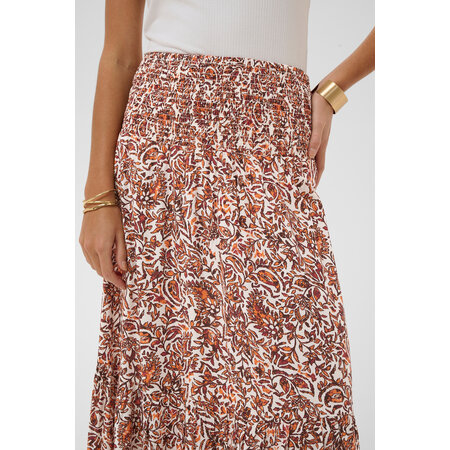 CRTiah Skirt Orange Flowered