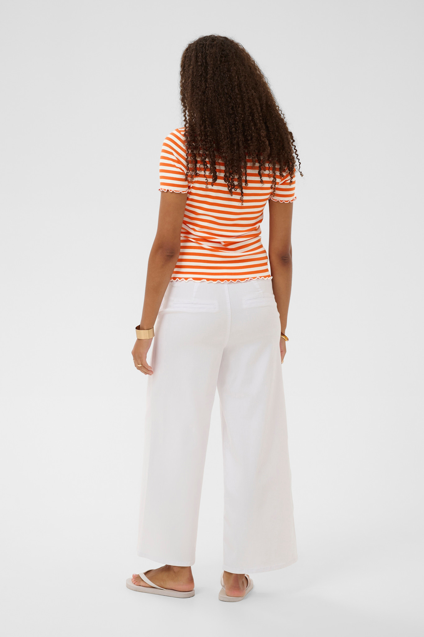 CRRibba stripe Tshirt Apricot/Orange