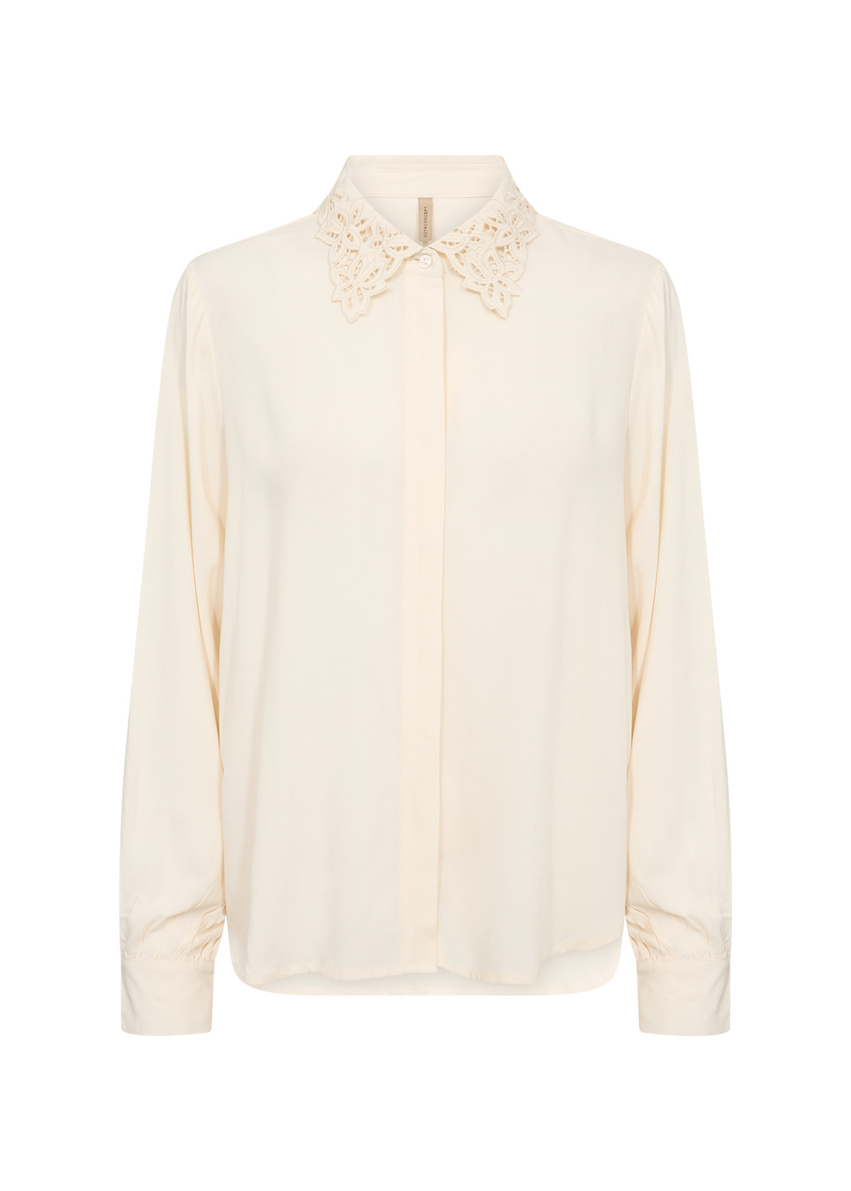 Cream Blouse Collar Details