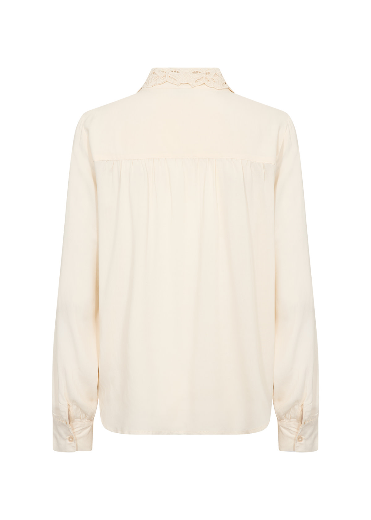 Cream Blouse Collar Details