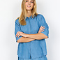 Medium Blue Denim Blouse Short Sleeve