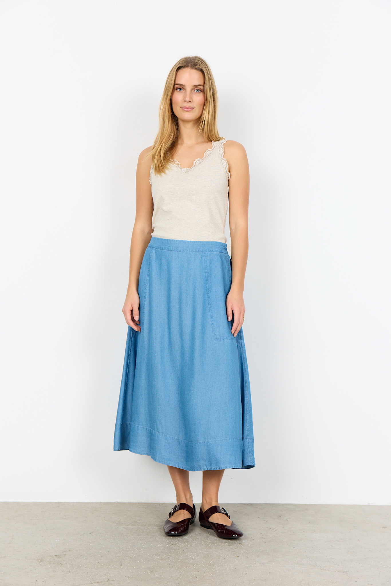 Medium Blue Denim Skirt