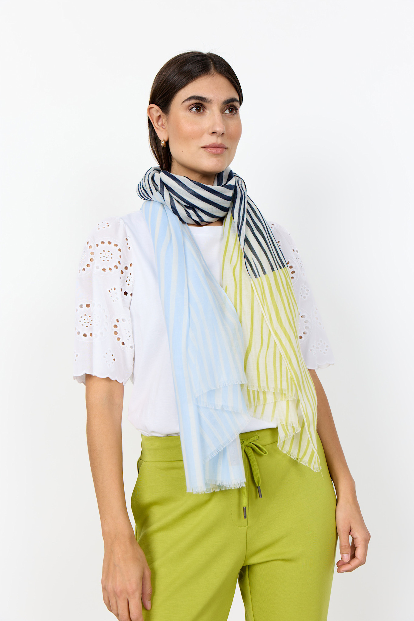 Ladies Woven Scarf Windsurfer Combi Striped
