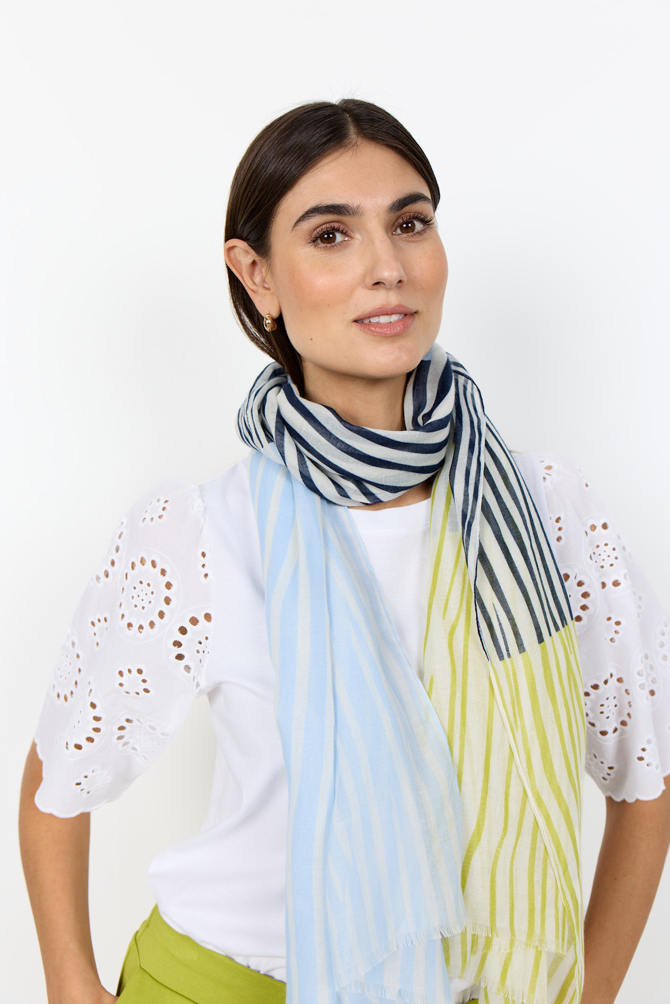 Ladies Woven Scarf Windsurfer Combi Striped