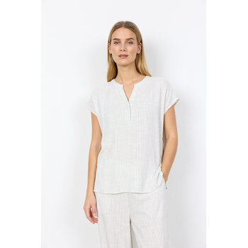 Linen Blouse Offwhite Combi
