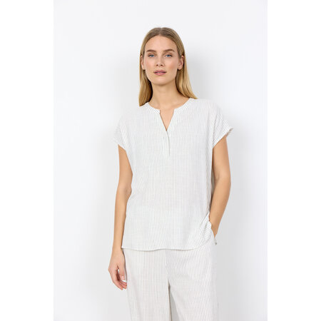 Linen Blouse Offwhite Combi