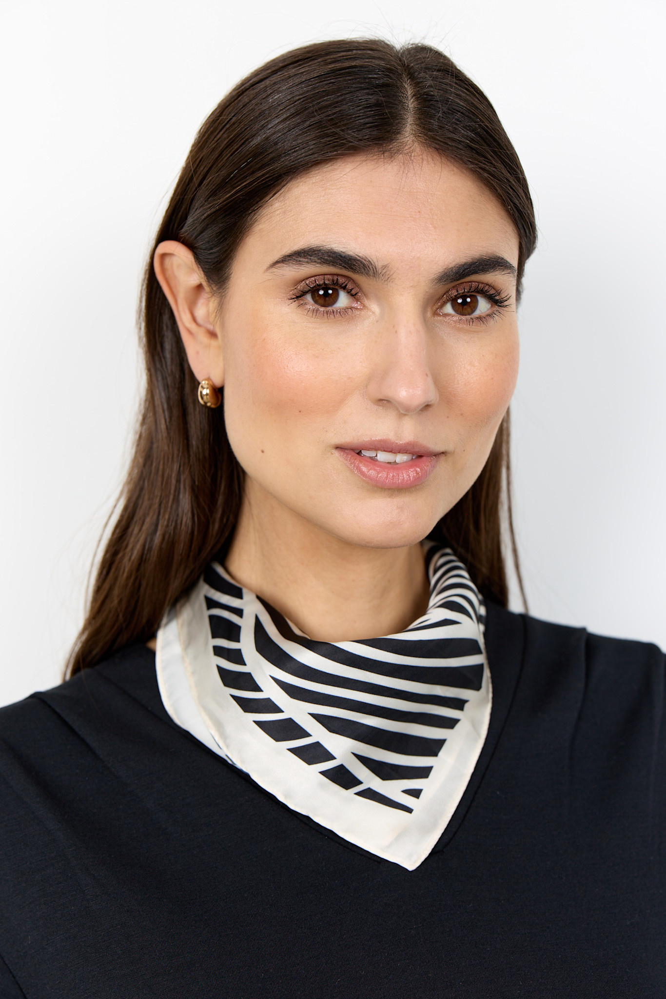 Black Combi Woven Scarf