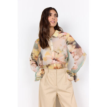 Flowered Pastel Woven Blouse