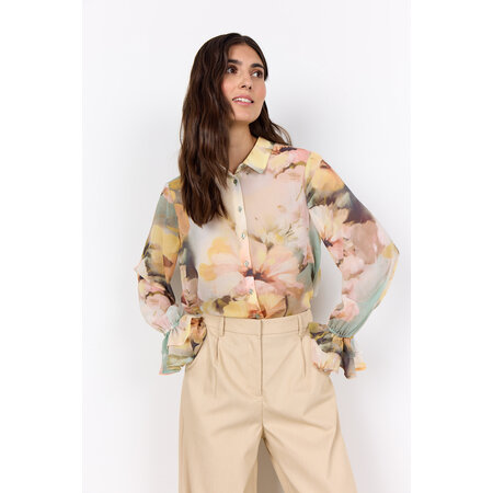 Flowered Pastel Woven Blouse
