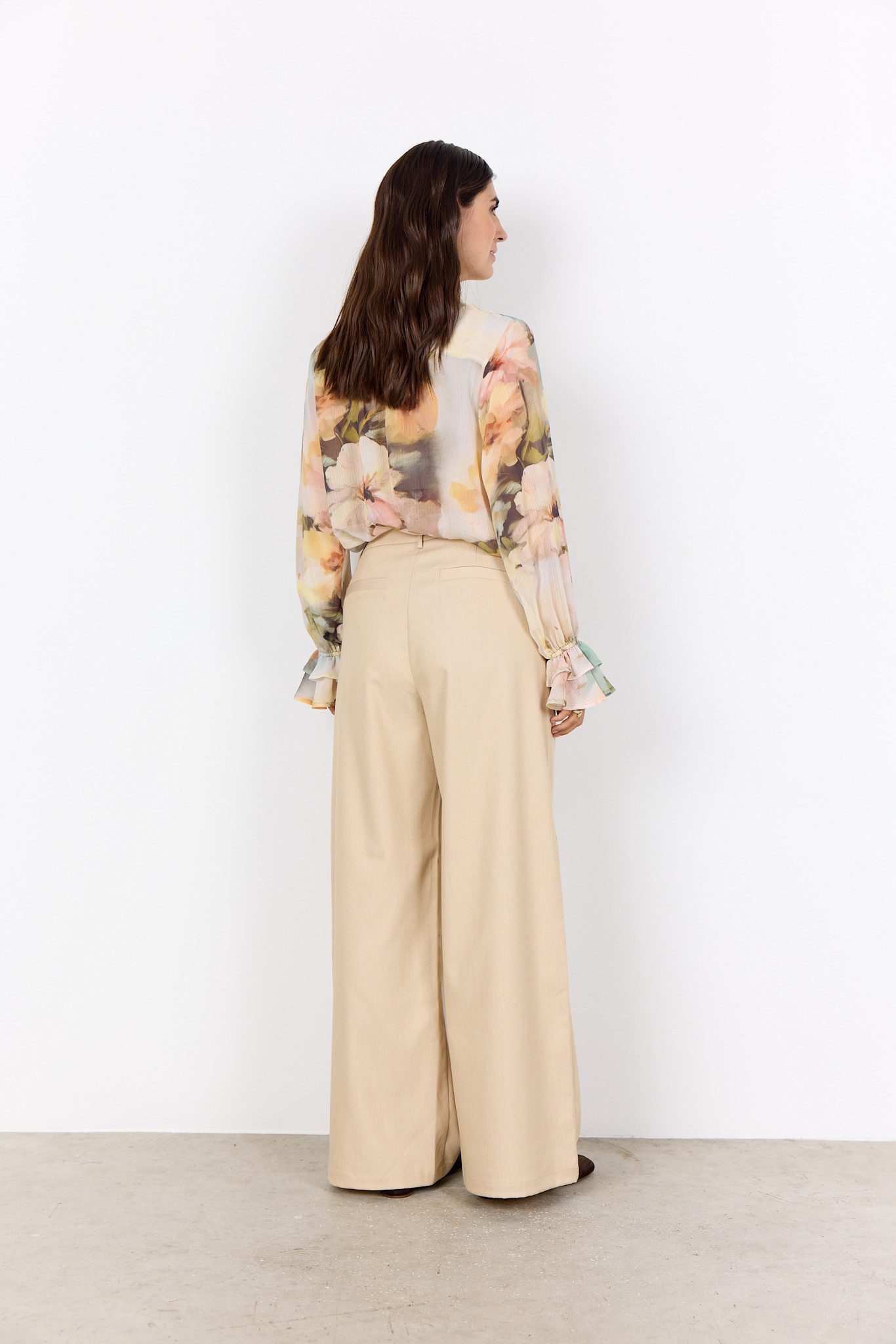 Flowered Pastel Woven Blouse