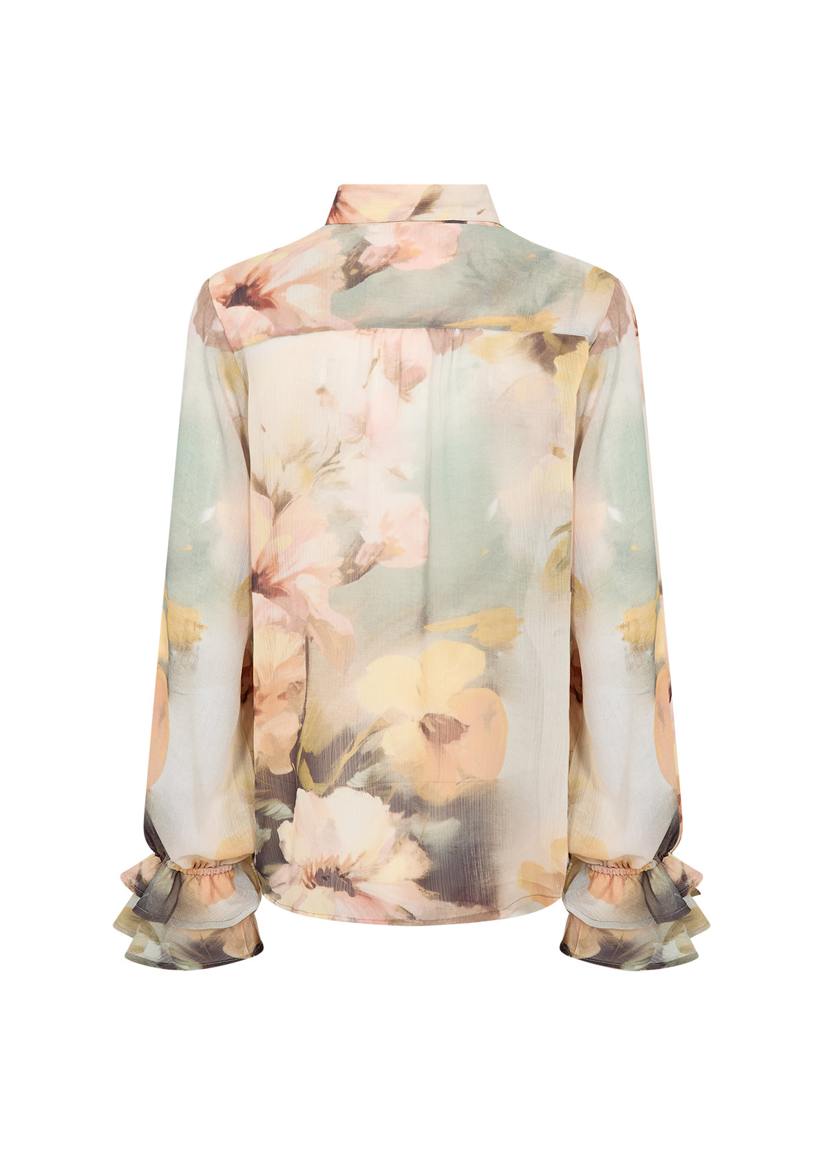 Flowered Pastel Woven Blouse