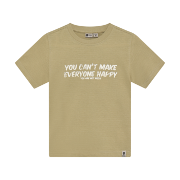 Tshirt Text Print Pale Olive Green