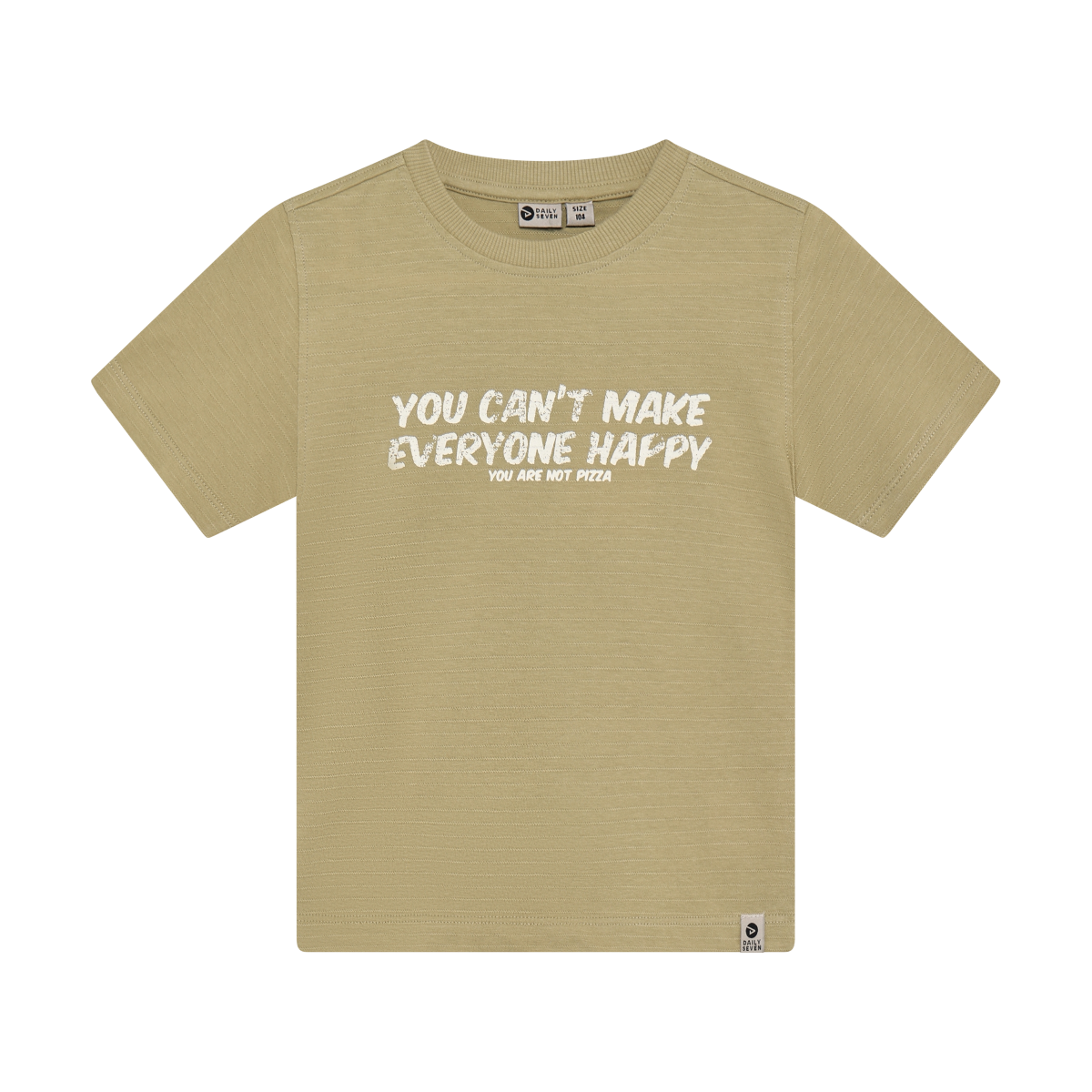 Tshirt Text Print Pale Olive Green
