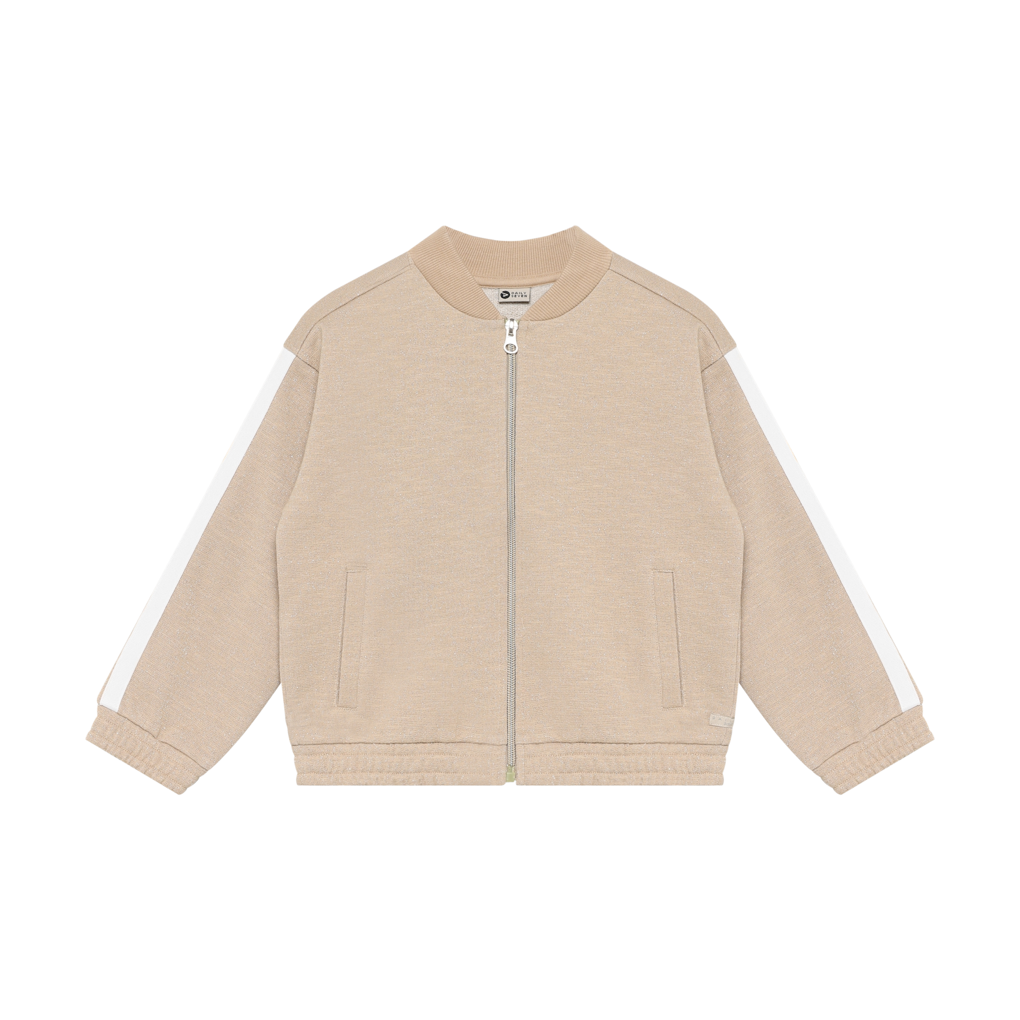 Sweat Jacket Glitter Latte Sand