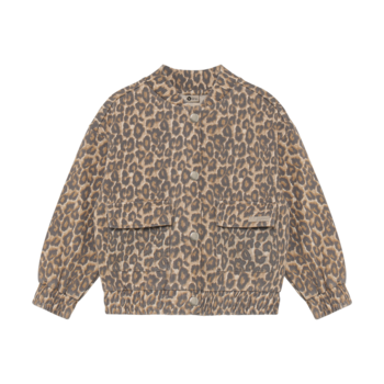 Sweat Jacket Sandshell Leopard Print