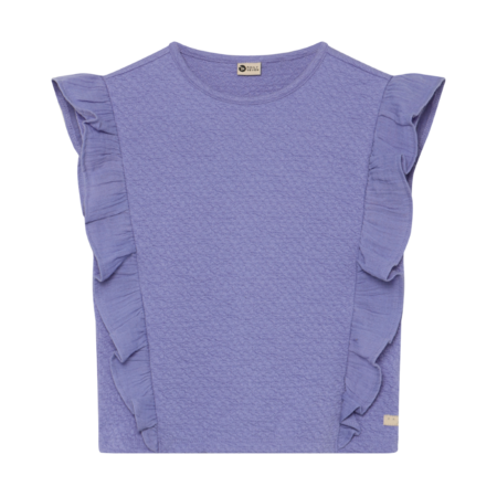 Tshirt Ruffle Purple Blue
