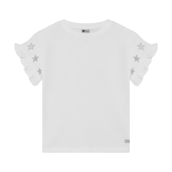 Tshirt Embroidery Sleeve White