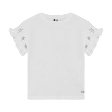 Tshirt Embroidery Sleeve White