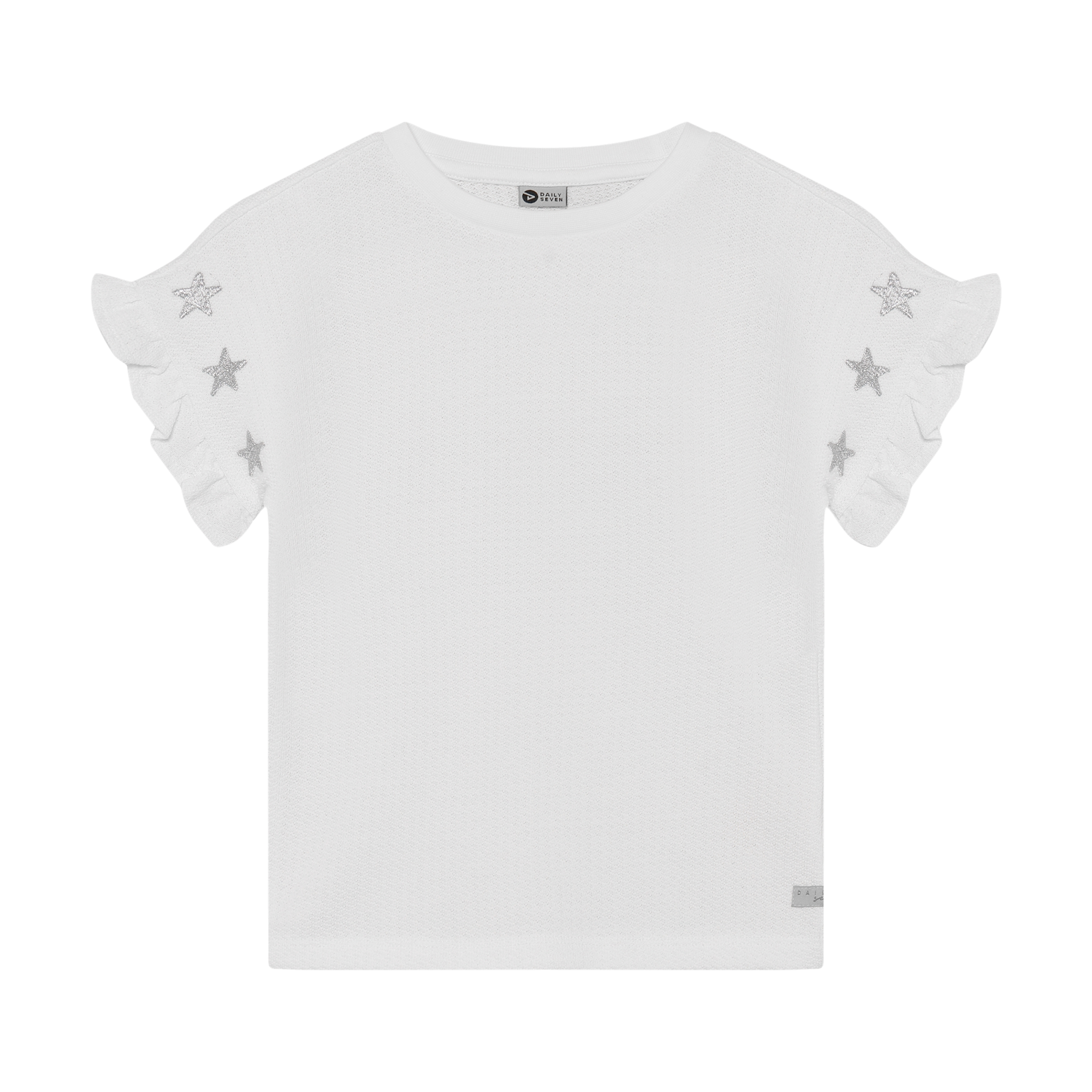 Tshirt Embroidery Sleeve White