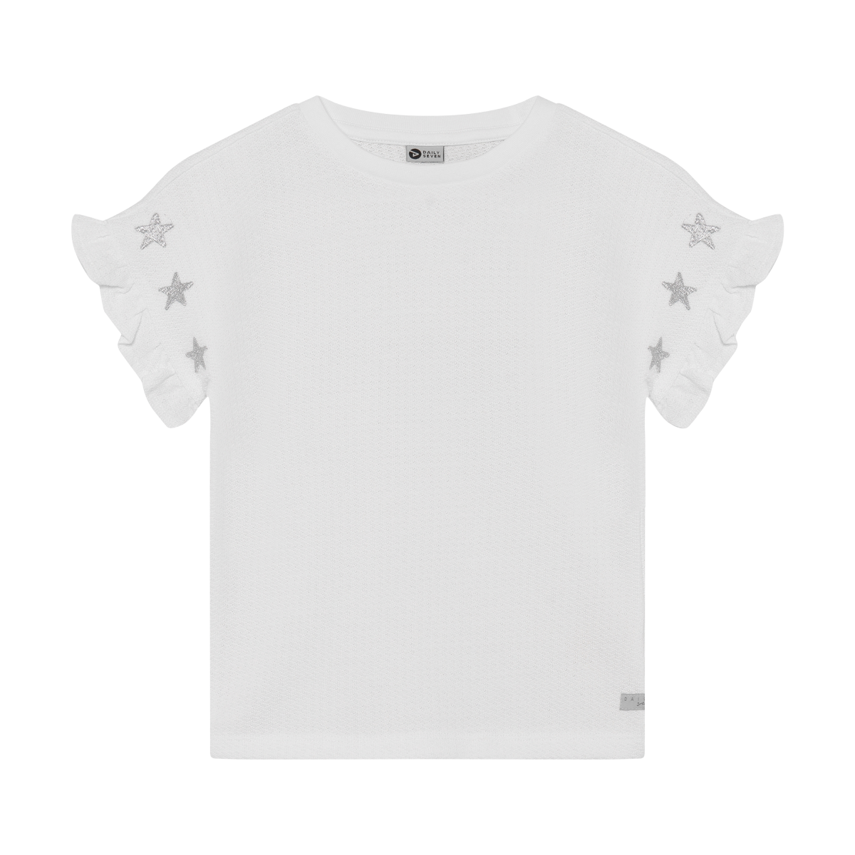 Tshirt Embroidery Sleeve White