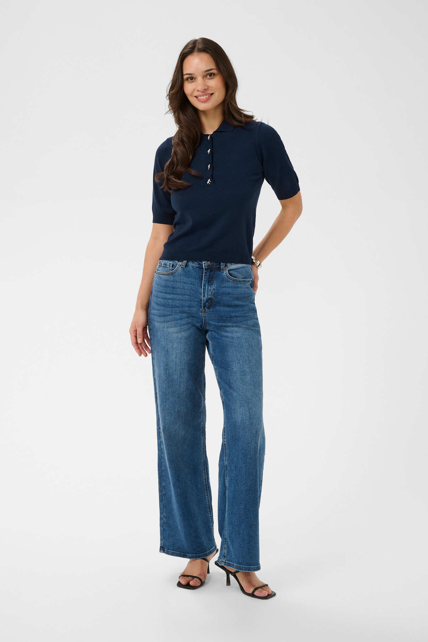 KAlizza Polo Pullover Bows (Navy/White)