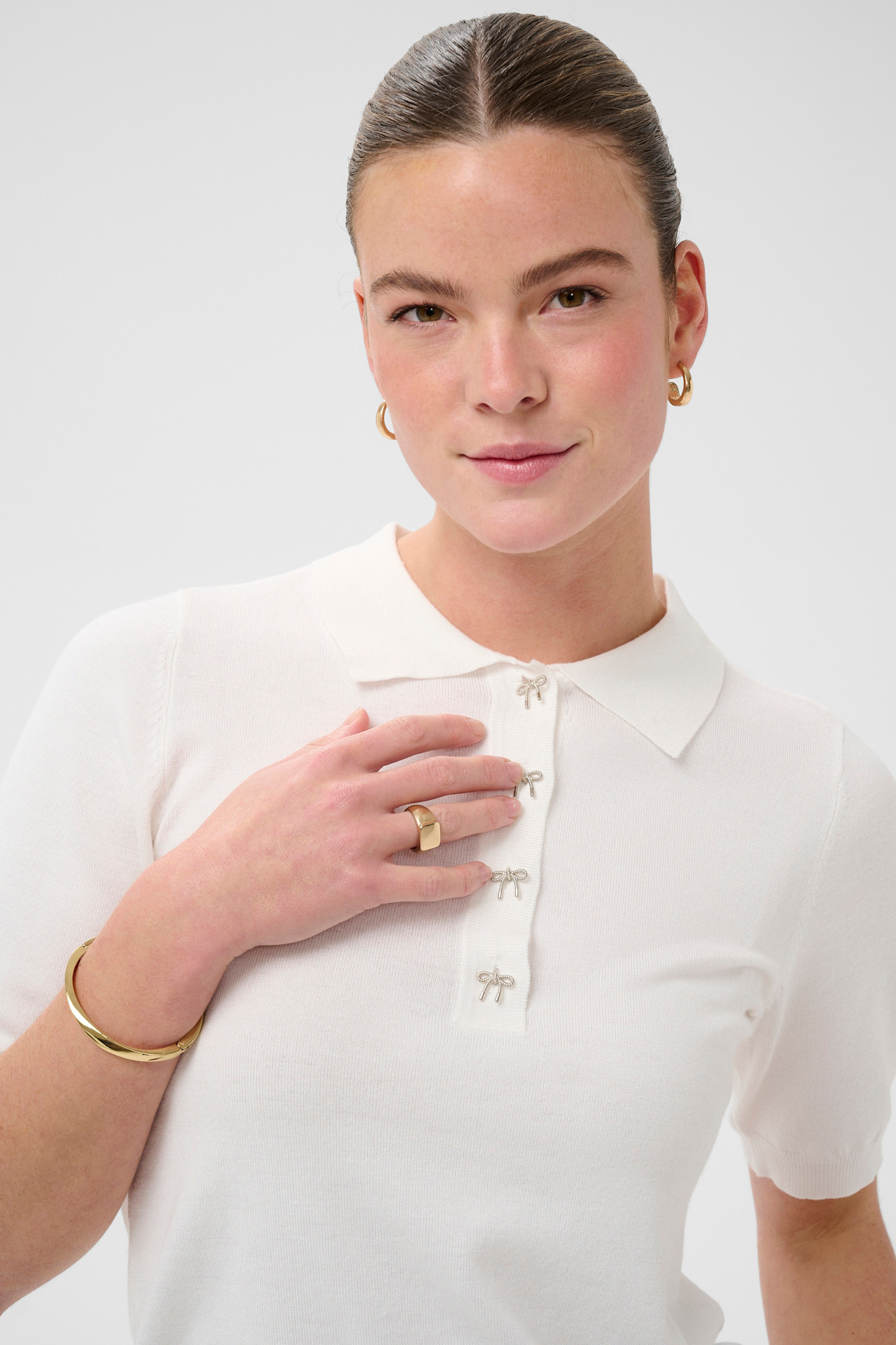 KAlizza Polo Pullover Bows (Navy/White)