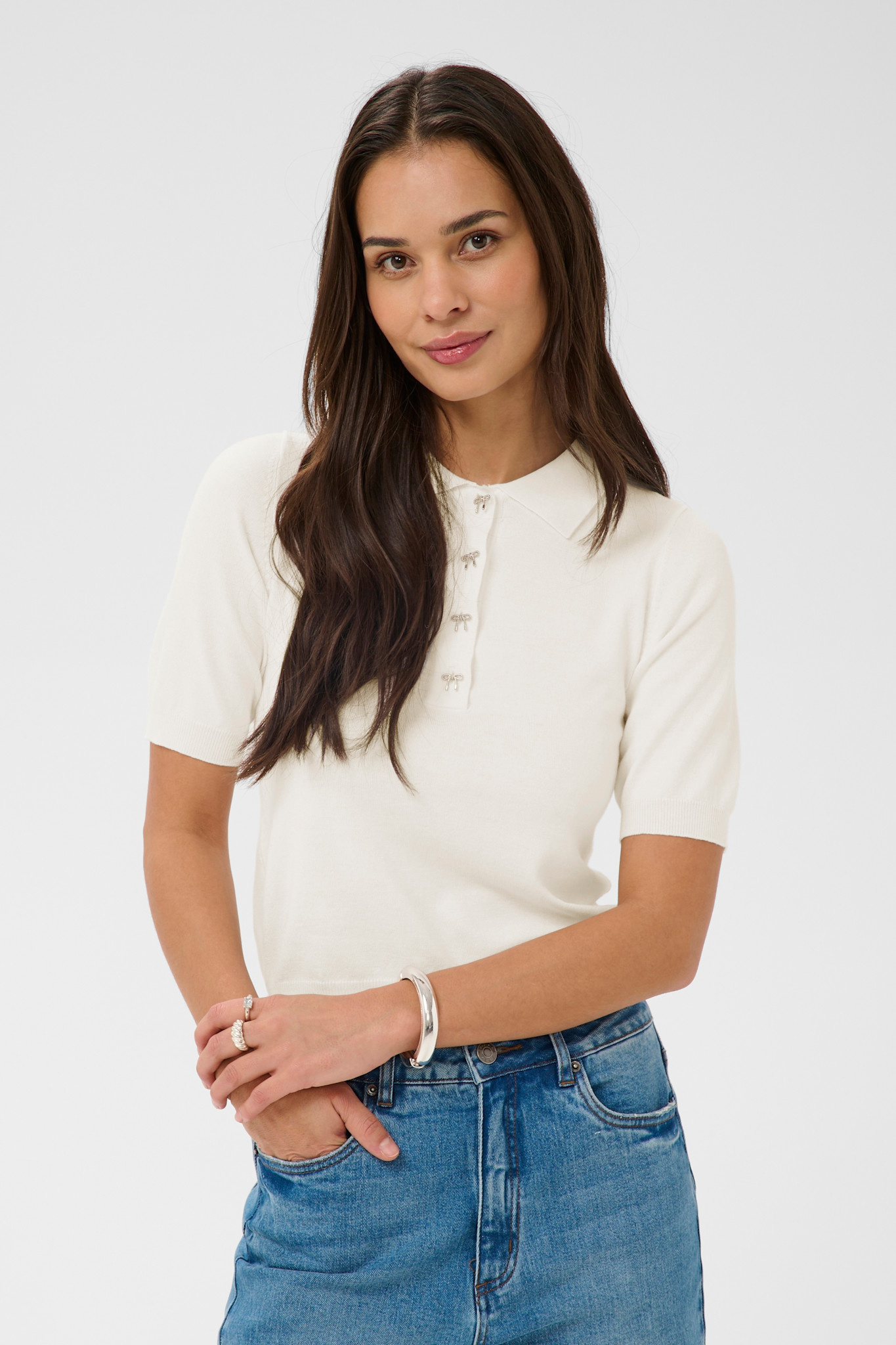 KAlizza Polo Pullover Bows (Navy/White)