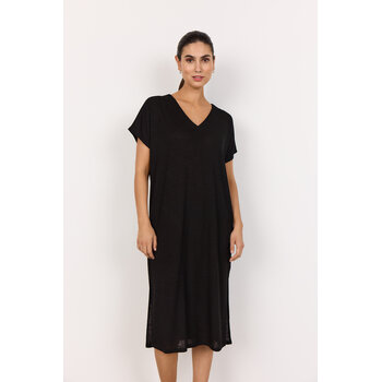 Ladies Knitted Dress V-neck