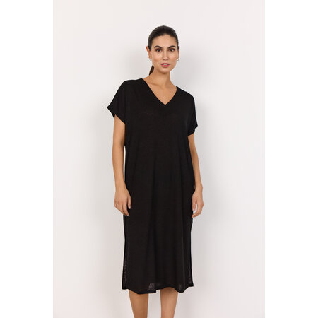 Ladies Knitted Dress V-neck